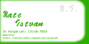mate istvan business card