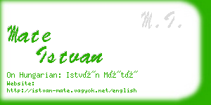 mate istvan business card